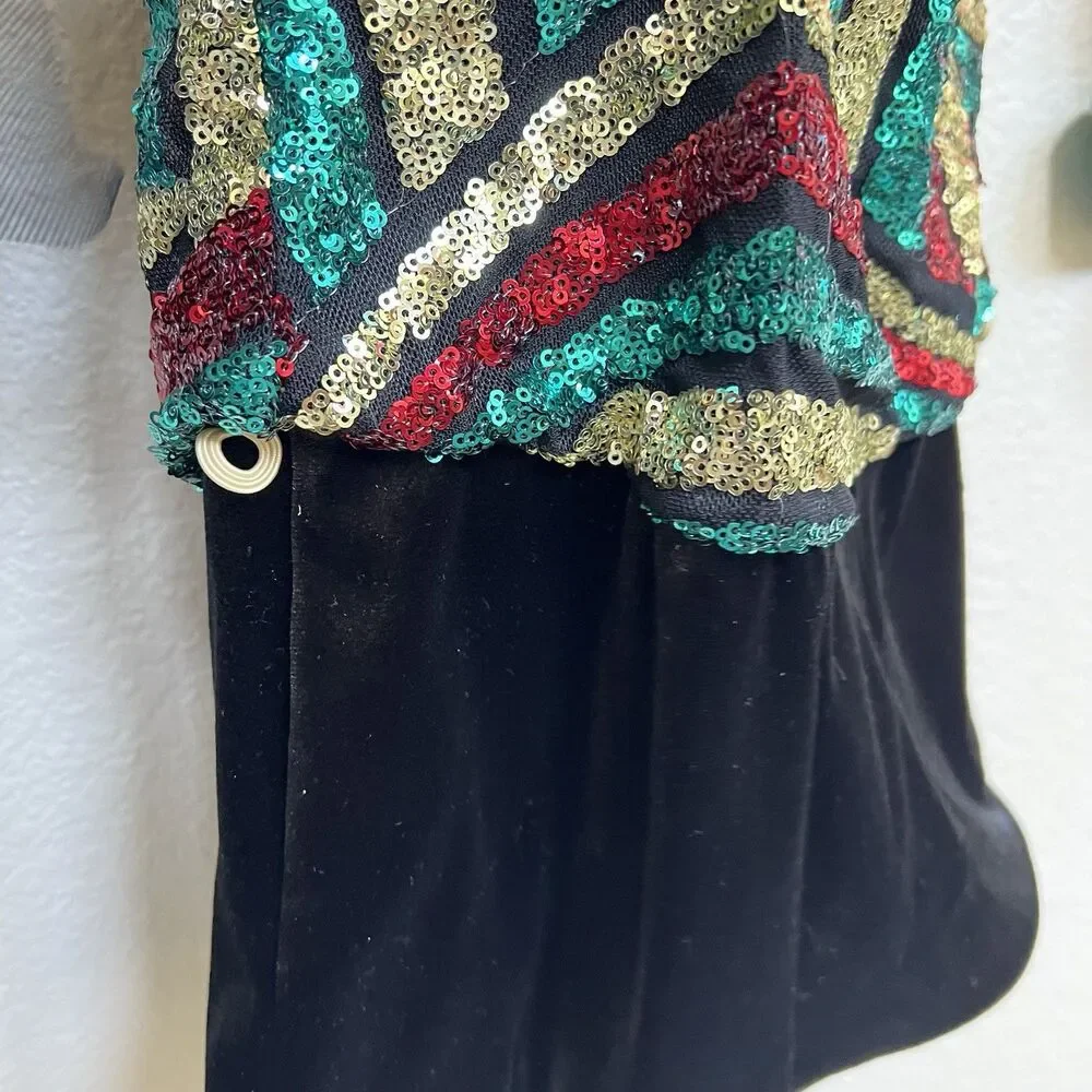 Curtain Call Size Child Small Rebel Beat Sparkly Dance Costume Multi Sequined